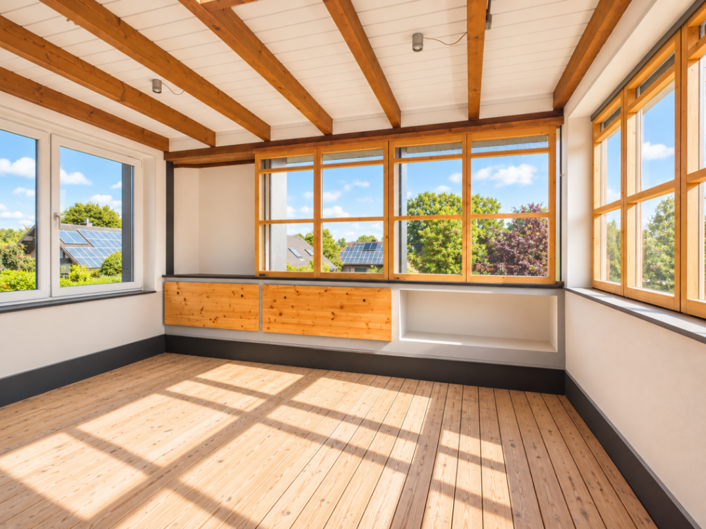 verglaster Terrassenbereich